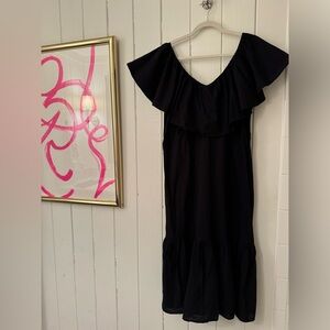 Mille Black Ruffle Dress. Ladies Size Medium.